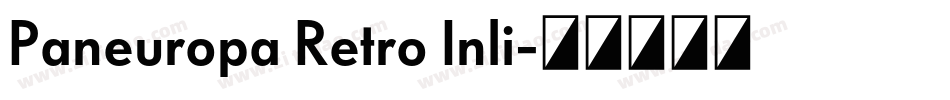 Paneuropa Retro Inli字体转换